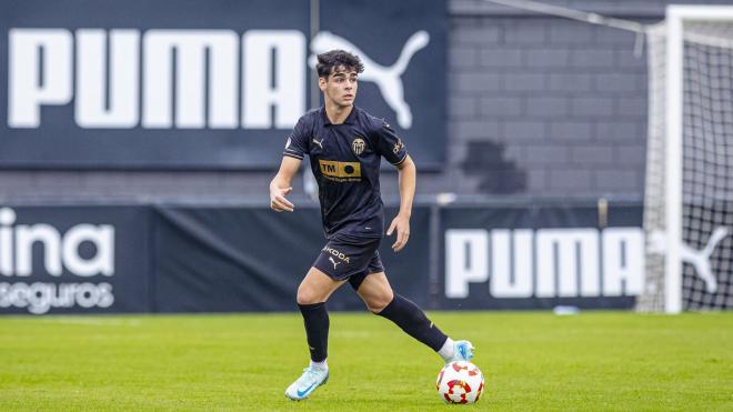 Andrés Caro, jugador del VCF Mestalla