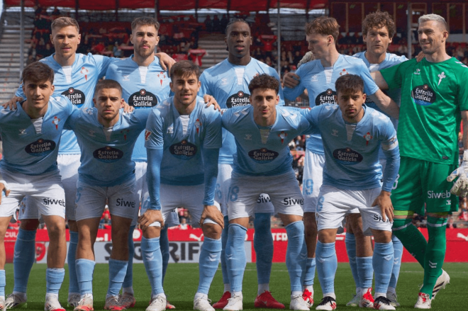 Once titular del Celta ante el Girona (Foto: RC Celta).