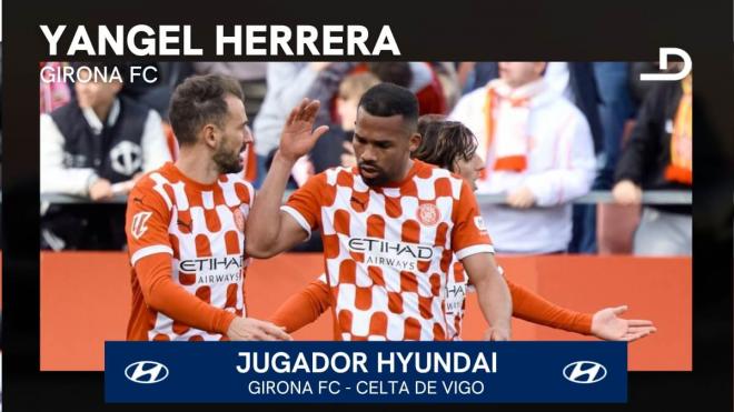 Yangel Herrera, Jugador Hyundai del Girona FC - Celta de Vigo (Foto: LALIGA).