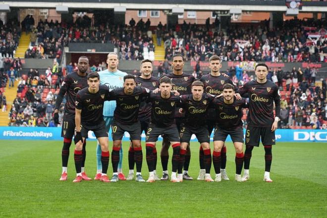 El once del Sevilla ante el Rayo en Vallecas (Foto: SFC).