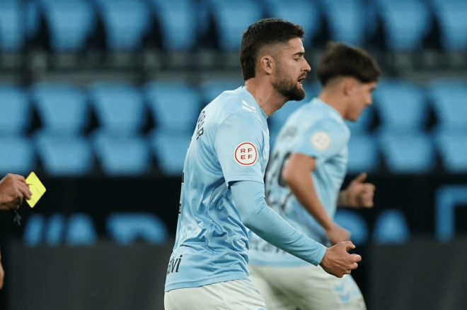 Jordi Escobar celebra su gol ante la Ponferradina (Foto: RC Celta).