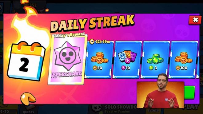 La nueva racha y recompensas diarias en Brawl Stars