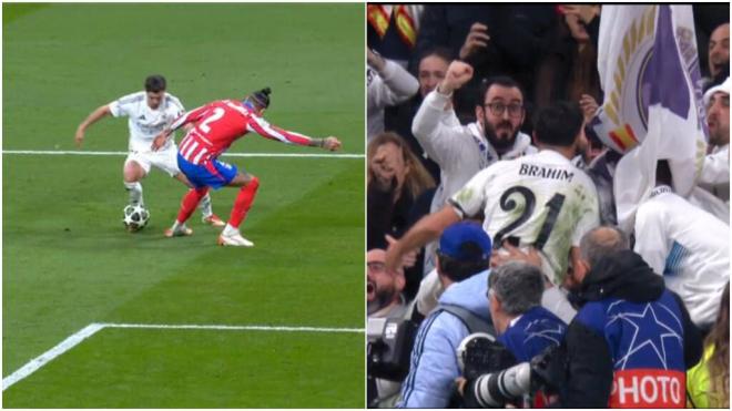 Brahim Díaz celebrando su gol ante el Atleti (Capturas de Movistar +)