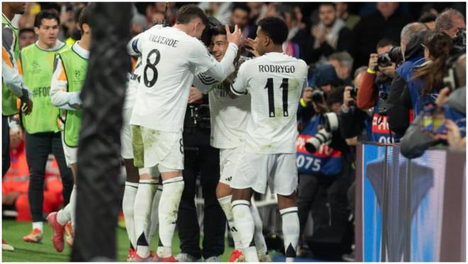 Brahim celebra su gol en el Real Madrid-Atlético (foto: Cordon Press).