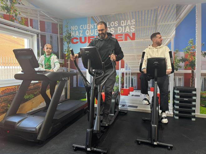 Adrián San Miguel, en la inauguración del gimnasio.