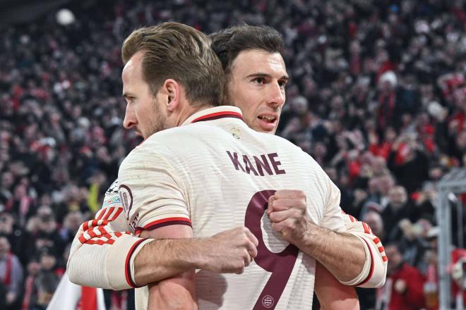 Harry Kane celebra un gol en el Bayern-Leverkusen (Foto: Cordon Press).