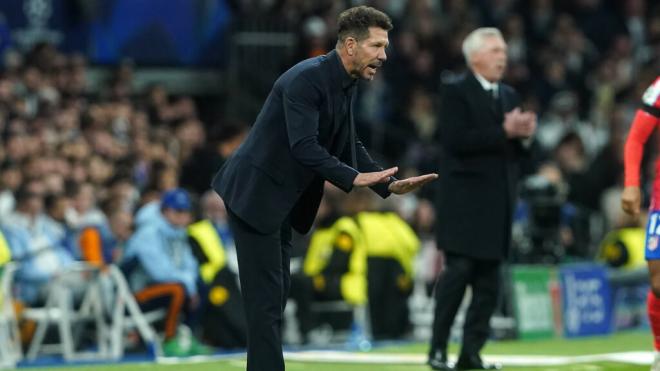 El 'Cholo' Simeone en el derbi de Champions League (Cordon Press)