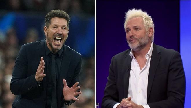 Diego Pablo Simeone, en el derbi y Santi Cañizares, en el plató de Movistar+.