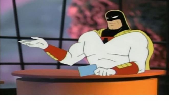 El famoso Space Ghost, el personaje que ha guiado George Lowe durante más de una década.