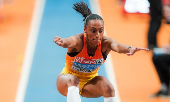 Ana Peleteiro, en los Europeos en pista cubierta (Foto: RFEA).