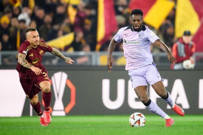 Iñaki Williams ataca en el Estadio Olímpico de Roma (Foto: Athletic Club).