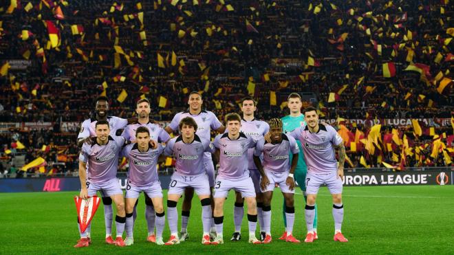 Este es el once que sacaba Ernesto Valverde en el Estadio Olímpico de Roma (Foto: Athletic Club).