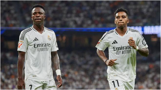 Vinicius y Rodrygo durante un partido con el Real Madrid (Fuente: Cordon Press)