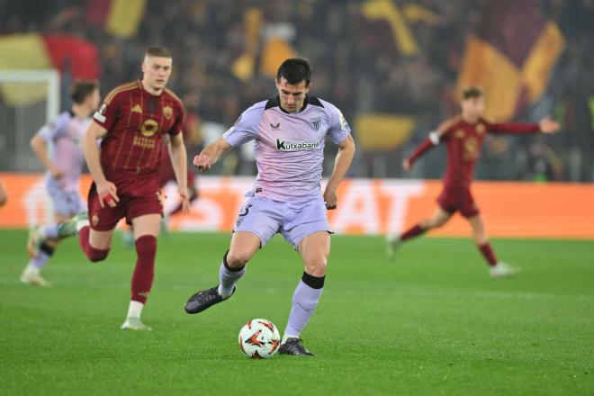 Daniel Vivian, en el Roma - Athletic Club del Olímpico (Foto: CordonPress).