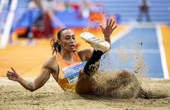 Ana Peleteiro, en los Europeos de Pista Cubierta 2025 (Foto: EFE).