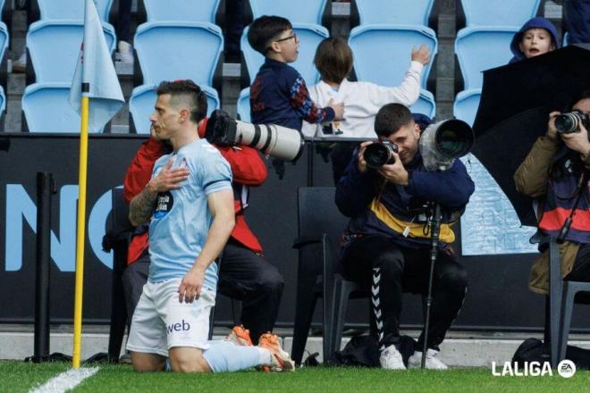 Alfon celebra su gol ante el Leganés en Balaídos. (Foto: LALIGA)