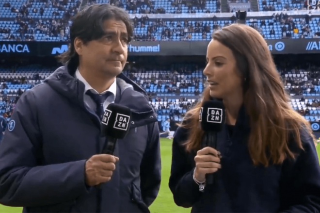 Marco Garcés en Balaídos (Foto: DAZN).