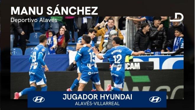 Manu Sánchez, Jugador Hyundai del Alavés-Villarreal.