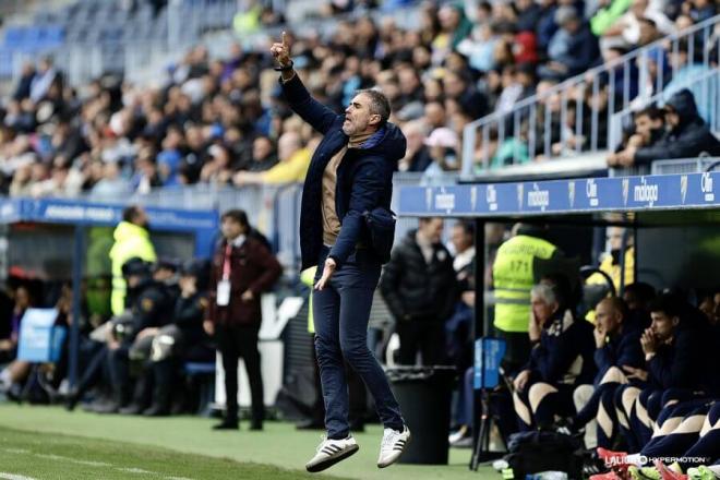 Gaizka Garitano en La Rosaleda. (Foto: LALIGA)