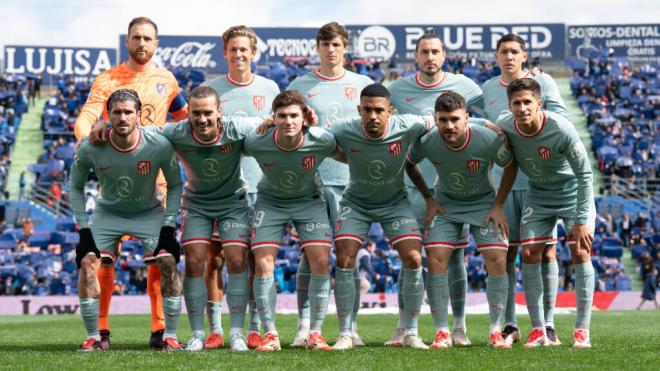 El equipo del Atlético de MAdrid con el que se enfrentó al Getafe (foto: Cordon Press).