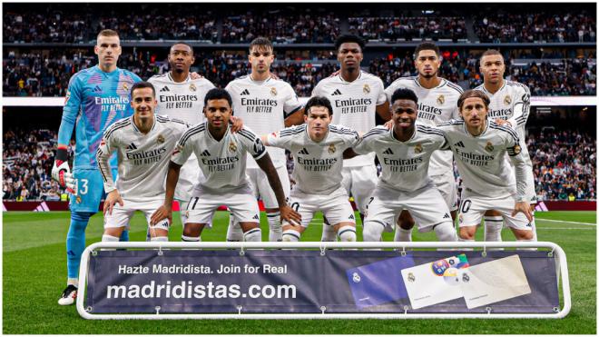 Once del Real MAdrid ante el Rayo Vallecano (foto: Real Madrid tw).