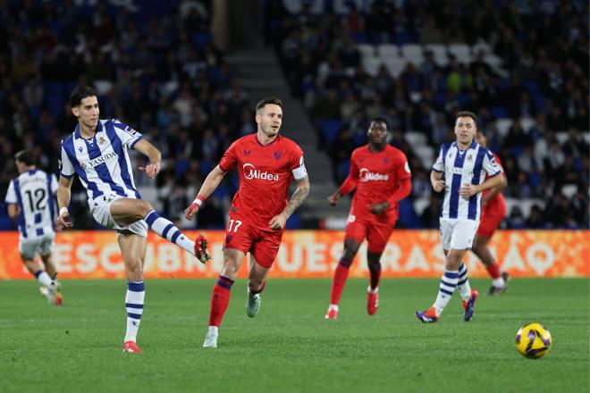 Saúl Ñíguez, ante la Real Sociedad (Foto: Cordon Press).