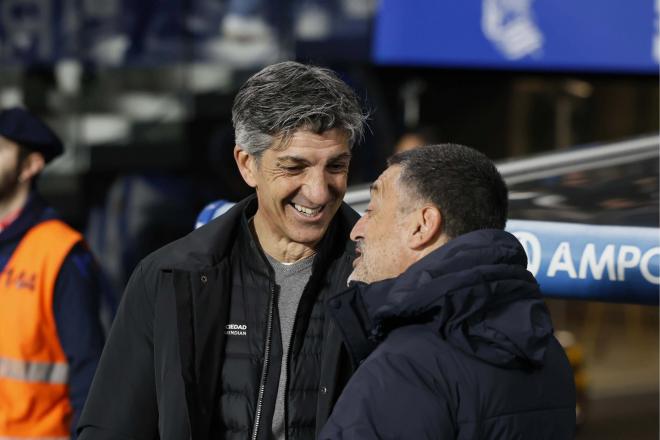 Imanol y García Pimienta, en el Real Sociedad-Sevilla (Foto: Cordon Press).