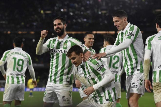 Diego Llorente celebra su gol ante Las Palmas (Foto: Kiko Hurtado)