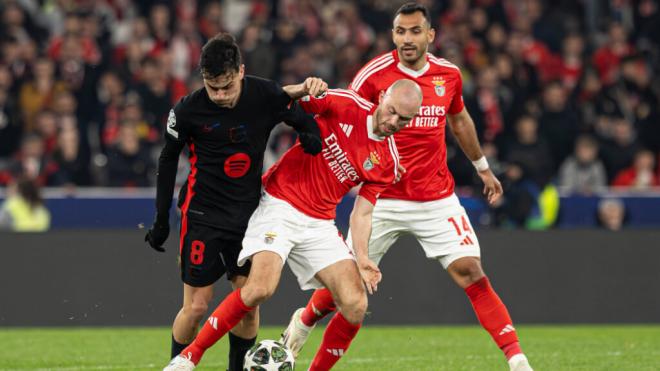 Pedri González en el partido cotra el Benfica (Cordon Press)