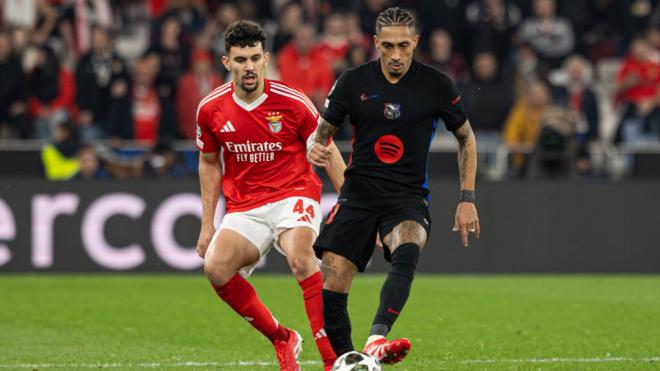 Raphinha en el partido cotra el Benfica (Cordon Press)