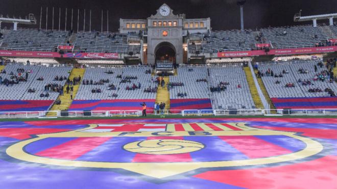 El partido del FC Barcelona suspendido (Cordon Press)