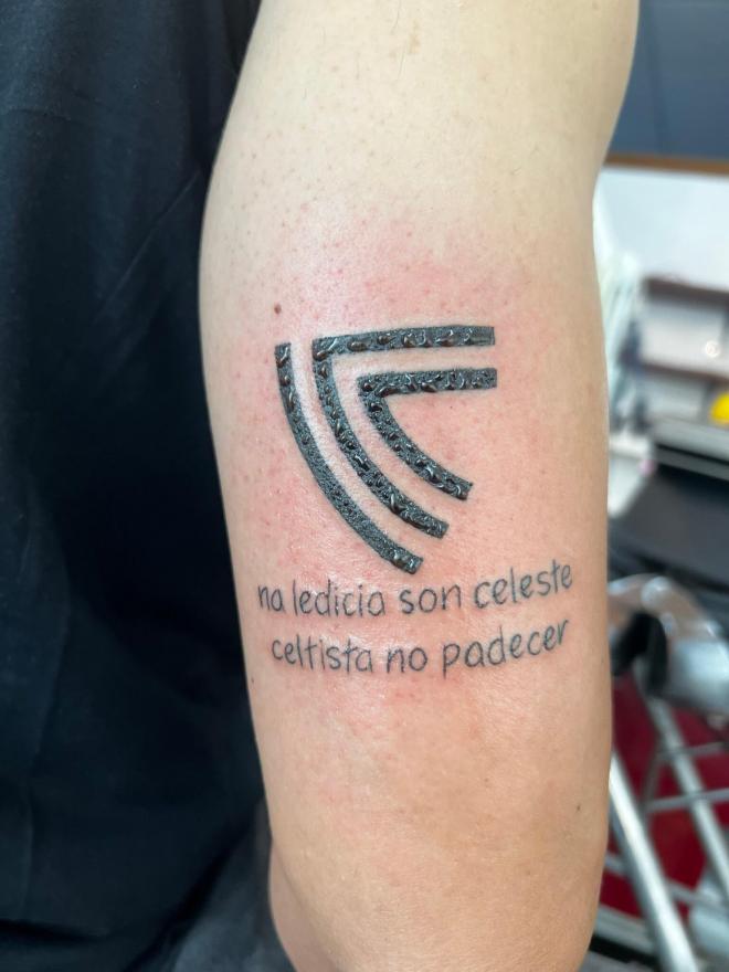 Tatuaje del Celta (Foto: @kaviloko7).