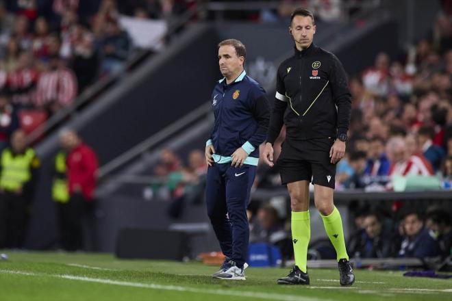 Jagoba Arrasate, durante el Athletic-Mallorca (Foto: Europa Press).