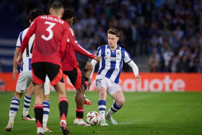 Beñat Turrientes, en el Real Sociedad-Manchester United (Foto: Cordon Press).