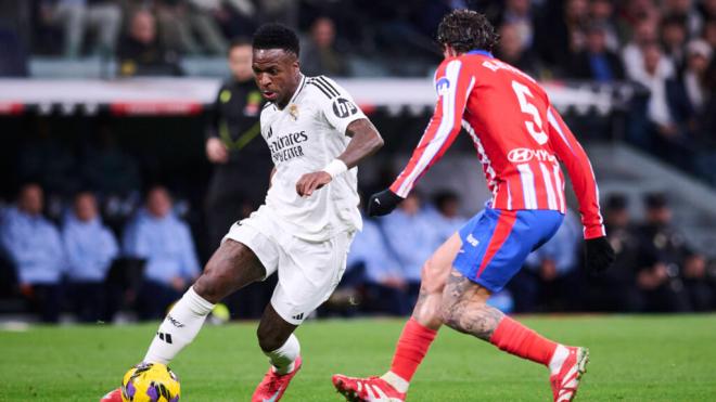 Vinicius Jr durante el partido ante el Atlético de Madrid (Fuente: Cordon Press)