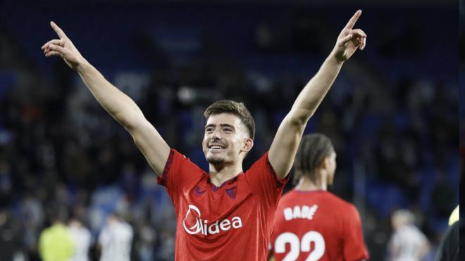 Kike Salas, ante la Real Sociedad (Foto: Cordon Press).