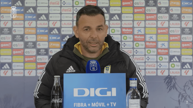 Javi Calleja, en sala de prensa.