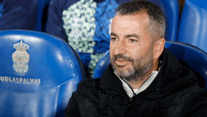 Diego Martínez, en el banquillo de Las Palmas (Foto: LaLiga).