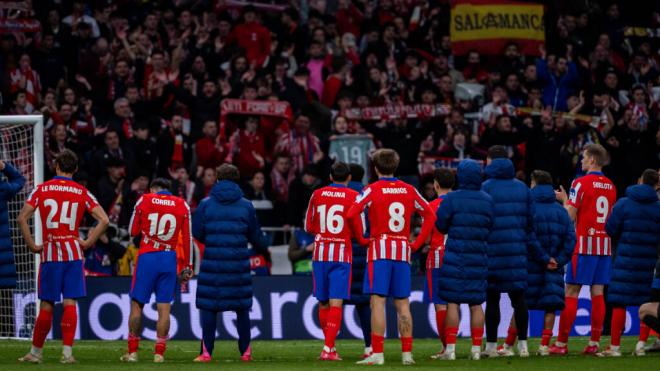 El Atlético de Madrid agradece el apoyo a su afición (Cordon Press)