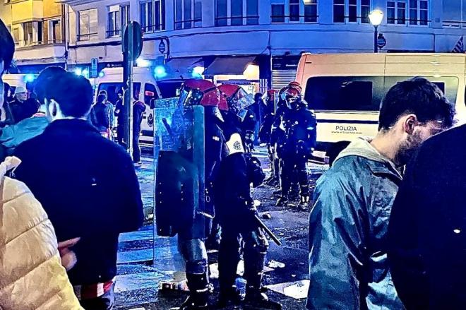 Incidentes en Pozas tras el Athletic-Roma de Europa League (Foto: El Desmarque).