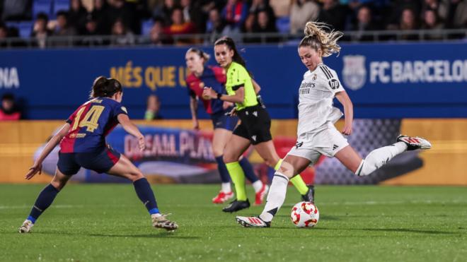 Melanie Leupolz, en un partido contra el Barça (Europa Press)