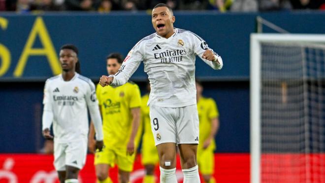 Kylian Mbappé en el 1-2 frente al Villarreal (Foto: EFE)