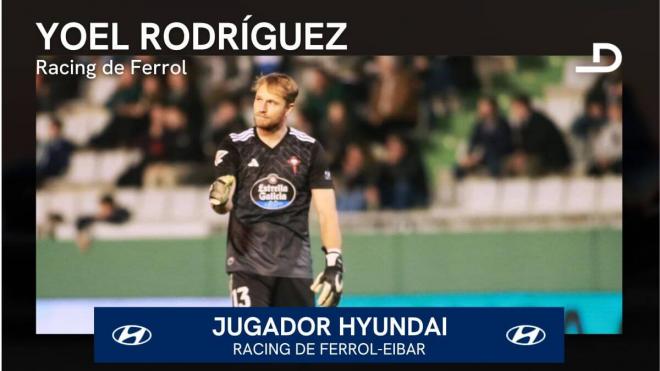 Yoel Rodríguez, Jugador Hyundai del Racing de Ferrol-Eibar.