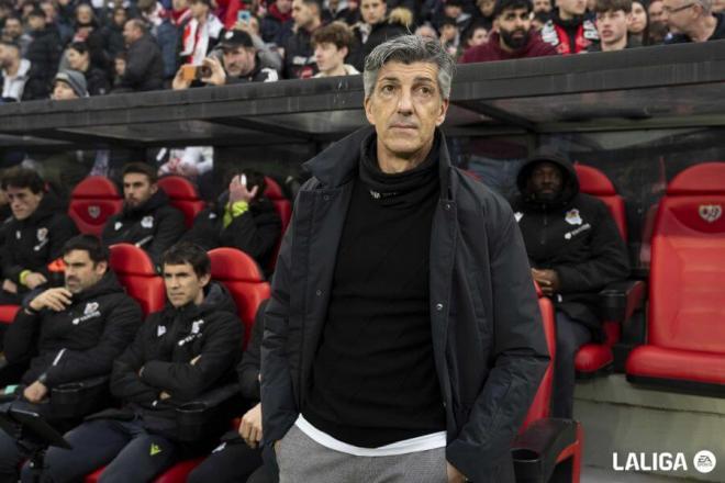 Imanol Alguacil en Vallecas. (Foto: LALIGA)