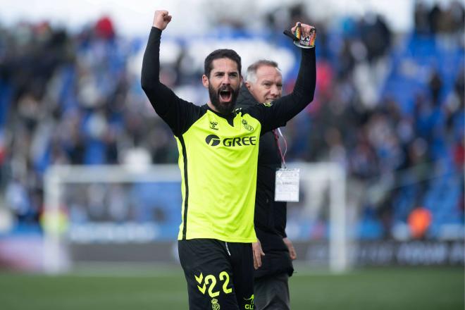 Isco celebra el triunfo ante el Leganés (Foto: Cordon Press)