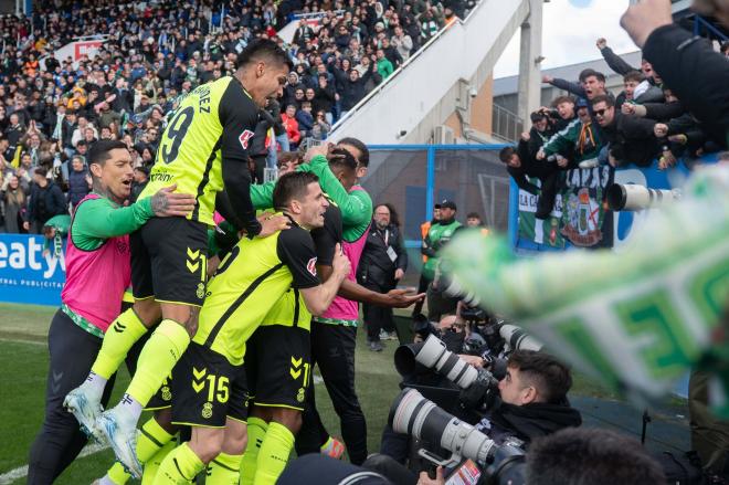 El Betis celebra el gol de la remontada ante el Leganés (Foto: Cordon Press)