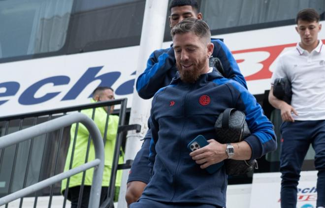 Iker Muniain, a su llegada al Godoy Cruz-San Lorenzo (Foto: CASL).