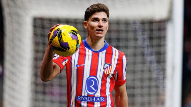 Julián Álvarez, en un partido con el Atlético de Madrid (Cordon Press)