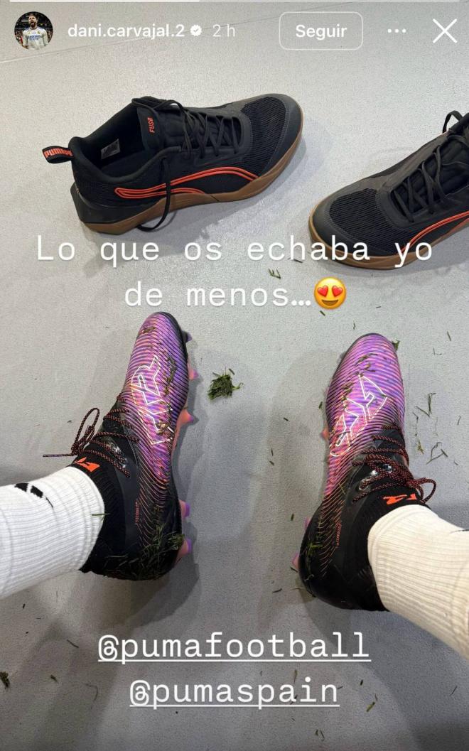 Dani Carvajal posa con las Puma (Foto: Instagram Dani Carvajal)