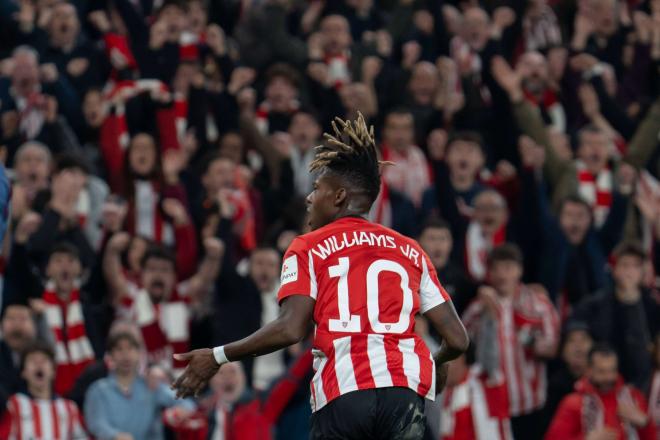 Nico Williams celebra un gol en San Mamés (Cordon Press)